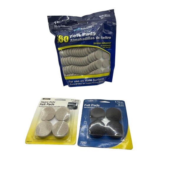 Lot of 3 Packs of Felt Pads 1" and 1 1/2" NIP - Picture 1 of 7